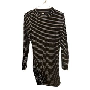 𝅺abound Women's Crew Neck Long Sleeve Black Dress Size Medium